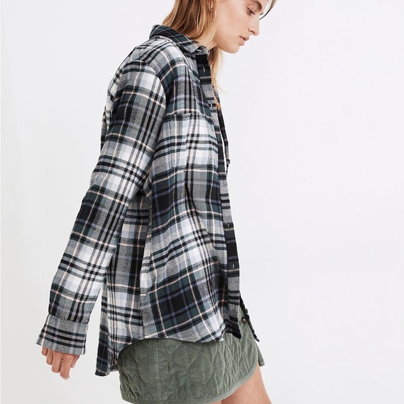 Madewell Flannel Sunday Shirt in Cronston Plaid - Picture 2 of 7